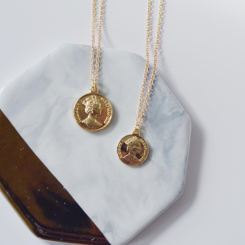 LAST 2 Pieces - The Must Have Retro Gold Coin Necklaces - Picture 6 of 7